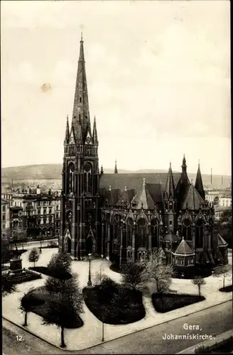 Ak Gera in Thüringen, Blick auf die Johanniskirche