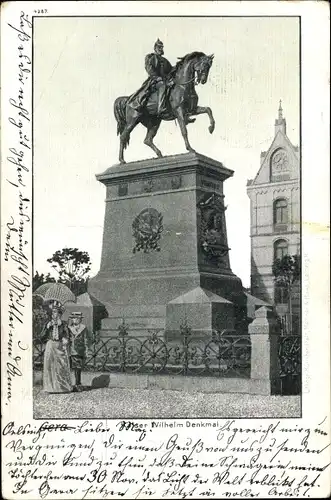 Ak Gera in Thüringen, Partie am Kaiser Wilhelm Denkmal