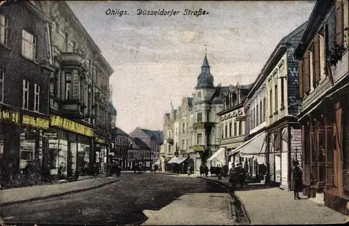 Ak Ohligs Solingen Bergisches Land, Partie auf der Düsseldorfer Straße