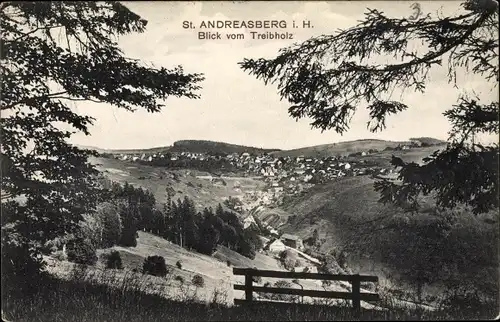 Ak St. Andreasberg Braunlage im Harz, Teilansicht, Blick vom Treibholz