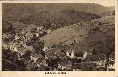 Ak Bad Grund im Harz, Teilansicht vom Ort