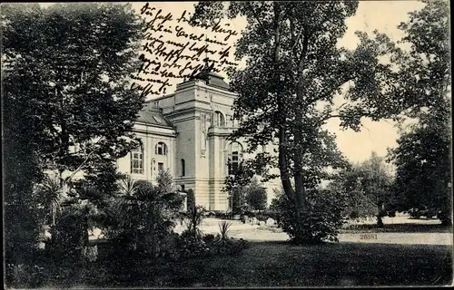 Ak Gera in Thüringen, Anlagenpartie am Fürstl. Theater