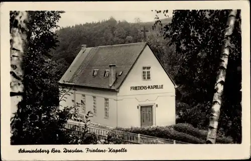 Ak Schmiedeberg Dippoldiswalde im Osterzgebirge, Friedenskapelle 