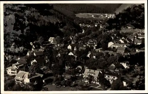 Ak Sitzendorf in Thüringen, Panoramablick über den Ort, Wohnhäuser