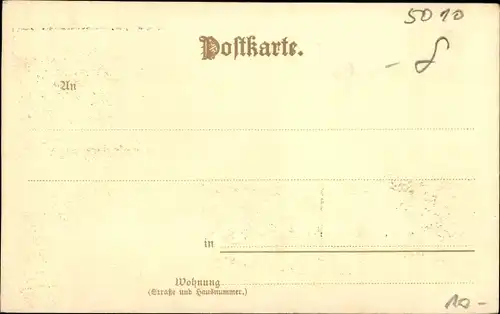 Künstler Litho Erfurt in Thüringen, Die Bismarcksäule, Panoramaansicht