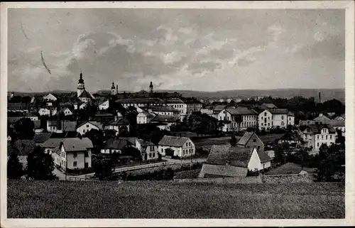 Ak Bruntál Freudenthal Reg. Mährisch Schlesien, Totalansicht der Ortschaft, Ostsudetenland