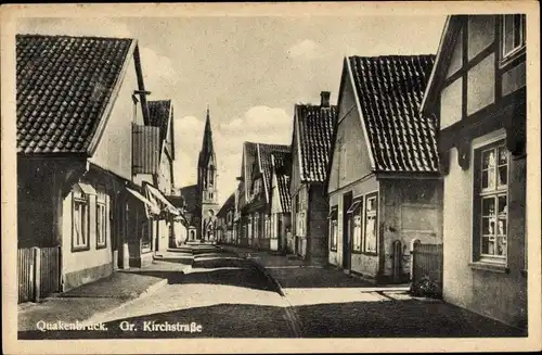 Ak Quakenbrück in Niedersachsen, Große Kirchstraße