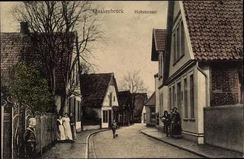 Ak Quakenbrück in Niedersachsen, Hohestraße, Anwohner