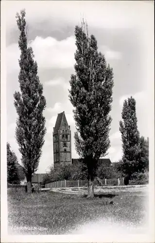 Foto Ak Vöhringen an der Iller in Bayern, Teilansicht der Kirche