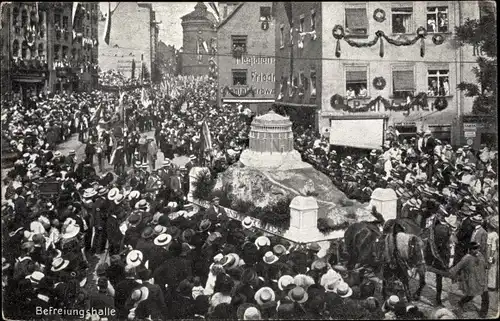 Ak Nürnberg in Mittelfranken Bayern, 8. Deutsches Sängerbundesfest 1912, Befreiungshalle