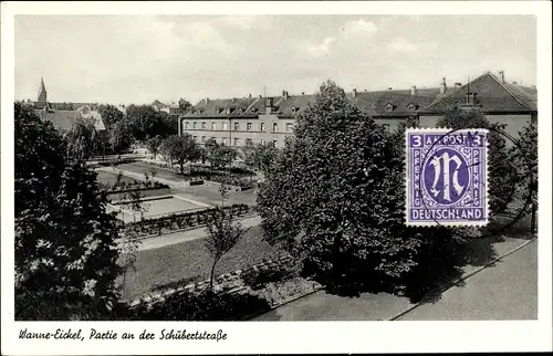 Ak Wanne Eickel Herne, Partie an der Schubertstraße