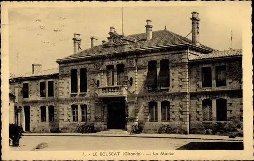 Ak Le Bouscat Gironde, La Mairie, Straßenpartie mit Blick auf das Rathaus