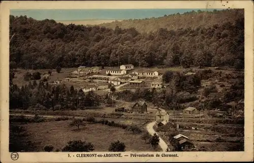 Ak Clermont en Argonne Lothringen Meuse, Préventorium de Clermont, Blick auf den Ort