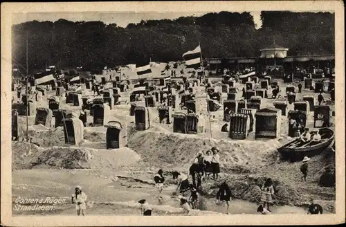 Ak Ostseebad Göhren auf Rügen, Ansicht vom Strandleben