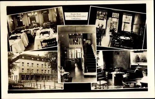 Ak Valkenburg Niederlande, Bonds Hotel Walram Germania, Eetzaal, Café, Restaurant, Hal