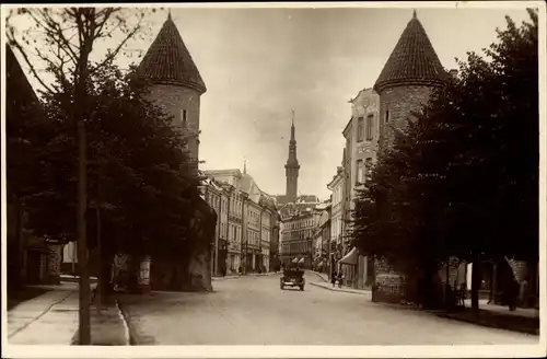 Ak Tallinn Reval Estland, Viru uul, Straßenpartie in der Stadt