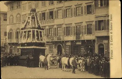 Ak Firenze Florenz Toscana, Il Carro di Sabato Santo