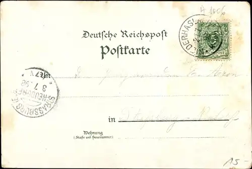 Litho Oberhaslach Elsass Bas Rhin, Forsthaus Nideck