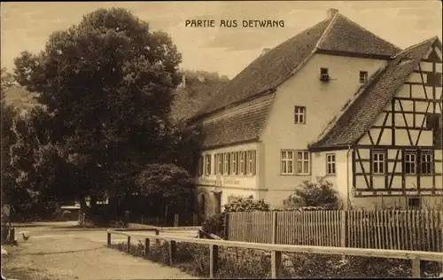 Ak Detwang Rothenburg ob der Tauber, Gasthaus zum schwarzen Lamm
