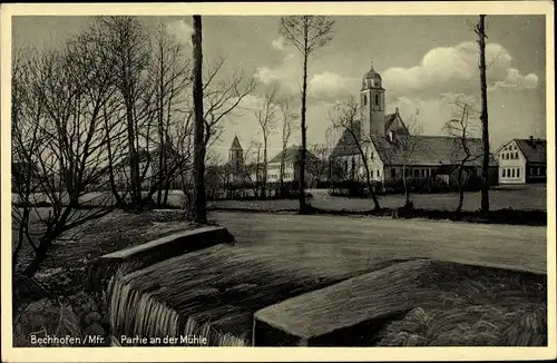 Ak Bechhofen in Mittelfranken, Partie an der Mühle