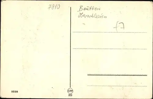 Künstler Ak Bytom Beuthen Oberschlesien, Partie am Ring, Rathaus