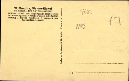 Ak Herne im Ruhrgebiet Nordrhein Westfalen, Palmengruppe in der Flora, Bes. W. Marzina