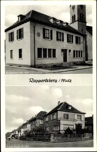 Ak Ruppertsberg in Rheinland Pfalz, Bürgermeisteramt, Franz Fluch Straße