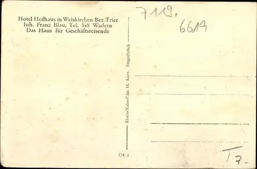 Ak Weiskirchen im Landkreis Merzig Wadern, Ortsansichten