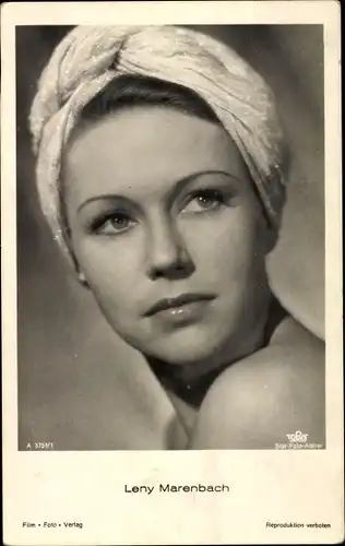 Ak Schauspielerin Leny Marenbach, Portrait, Tobis Film A 3751/1