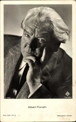 Ak Schauspieler Albert Florath, Portrait, UFA Film A 3738/1