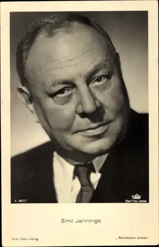 Ak Schauspieler Emil Jannings, Portrait, Tobis Film A 3887/1