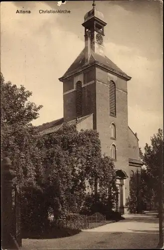 Ak Hamburg Altona, Blick auf die Christiankirche