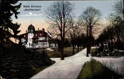Ak Kirchheimbolanden in Rheinland Pfalz, Städtisches Kurhaus Schillerhain mit Parkanlagen