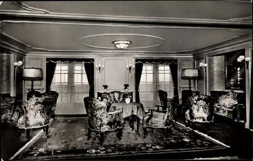 Ak Dampfschiff New York, HAPAG, Damenzimmer 1. Klasse