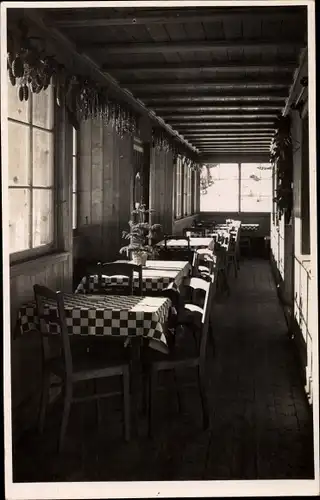 Foto Ak Hinterstein Bad Hindelang im Oberallgäu, Berggasthof Giebelhaus, Pächter Xaver Hiergeist