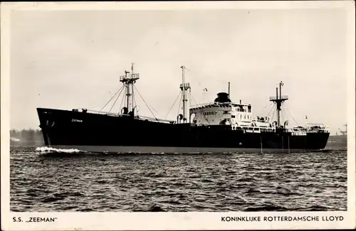 Ak Passagierschiff, SS Zeeman, KRL, Ansicht Backbord