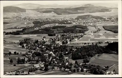 Ak Waltersdorf Großschönau Oberlausitz, Talblick von der Lausche