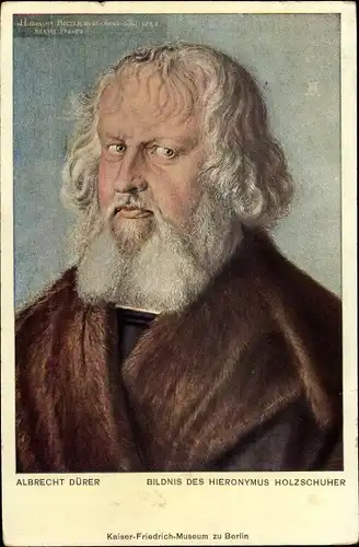Künstler Ak Dürer, Albrecht, Bildnis des Hieronymus Holzschuher