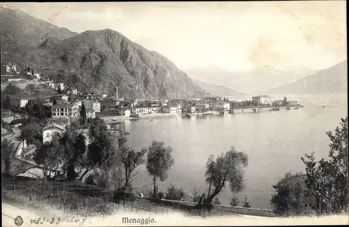 Ak Menaggio Lago di Como Lombardia, Vista dalla città