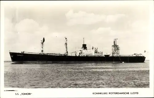 Ak Frachtschiff, SS Tomori, KRL, Ansicht Backbord