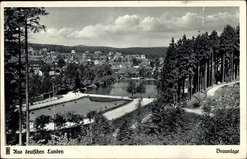 Ak Braunlage im Oberharz, Panoramaansicht vom Ort