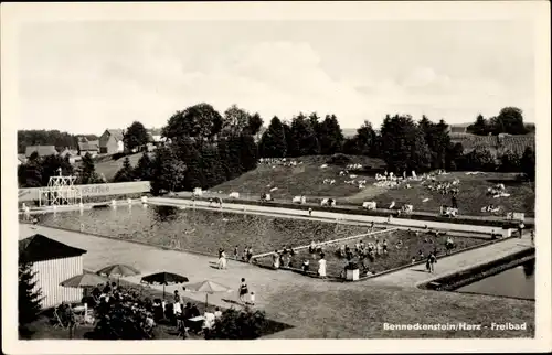 Ak Benneckenstein Oberharz am Brocken, Ansicht vom Freibad