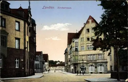 Ak Landau in der Pfalz, Partie in der Kirchstraße