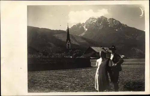 Ak Mieders in Tirol, schöne Detailansicht