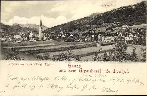 Ak Mieders in Tirol, schöne Detailansicht