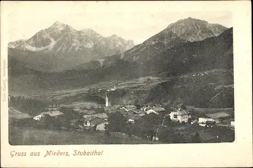 Ak Mieders in Tirol, schöne Detailansicht