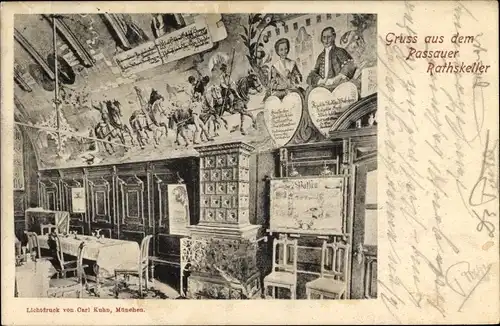 Ak Passau in Niederbayern, schöne Detailansicht