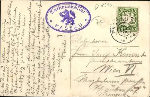 Ak Passau in Niederbayern, schöne Detailansicht