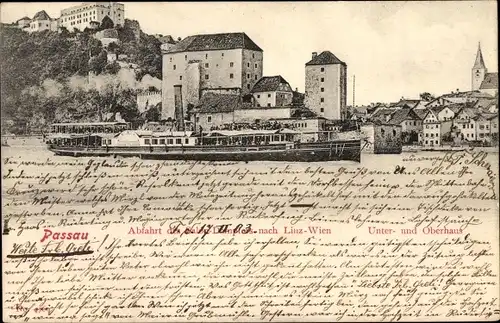 Ak Passau in Niederbayern, schöne Detailansicht