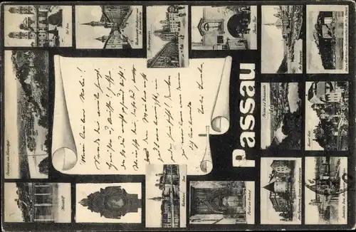 Ak Passau in Niederbayern, schöne Detailansicht